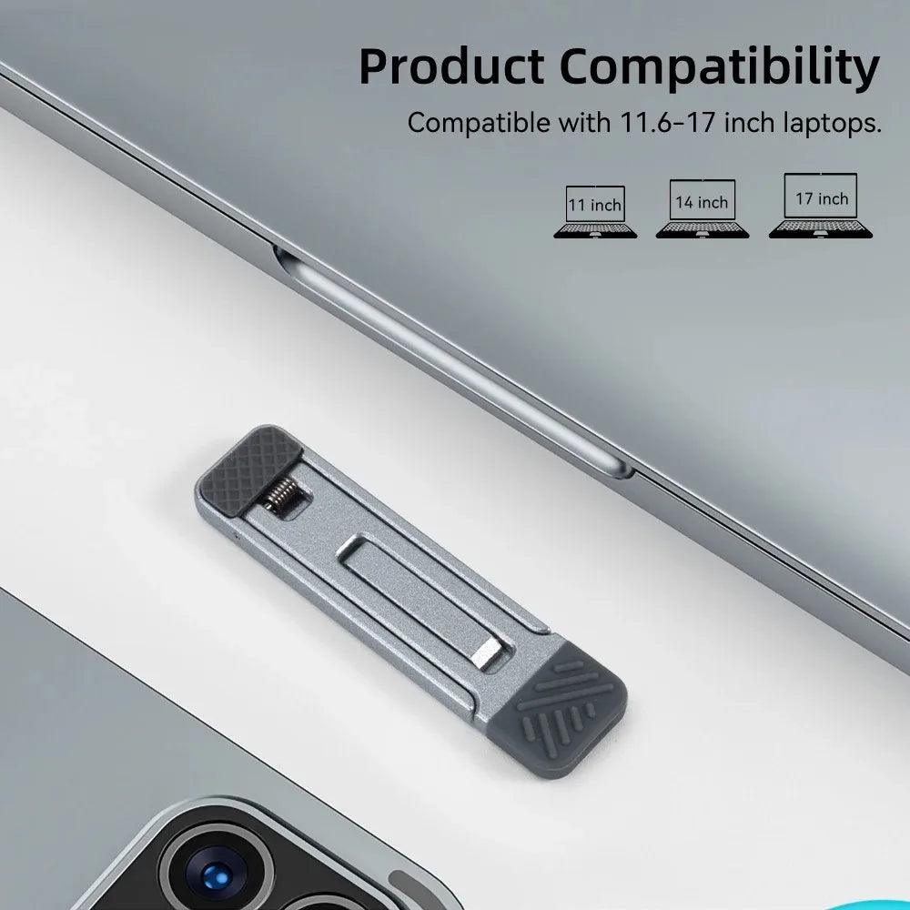 Portable Laptop Stand Aluminum Alloy Mini Folding Holder  2PCS Adjustment Notebook Bracket Accessories for Macbook Cell Phone
