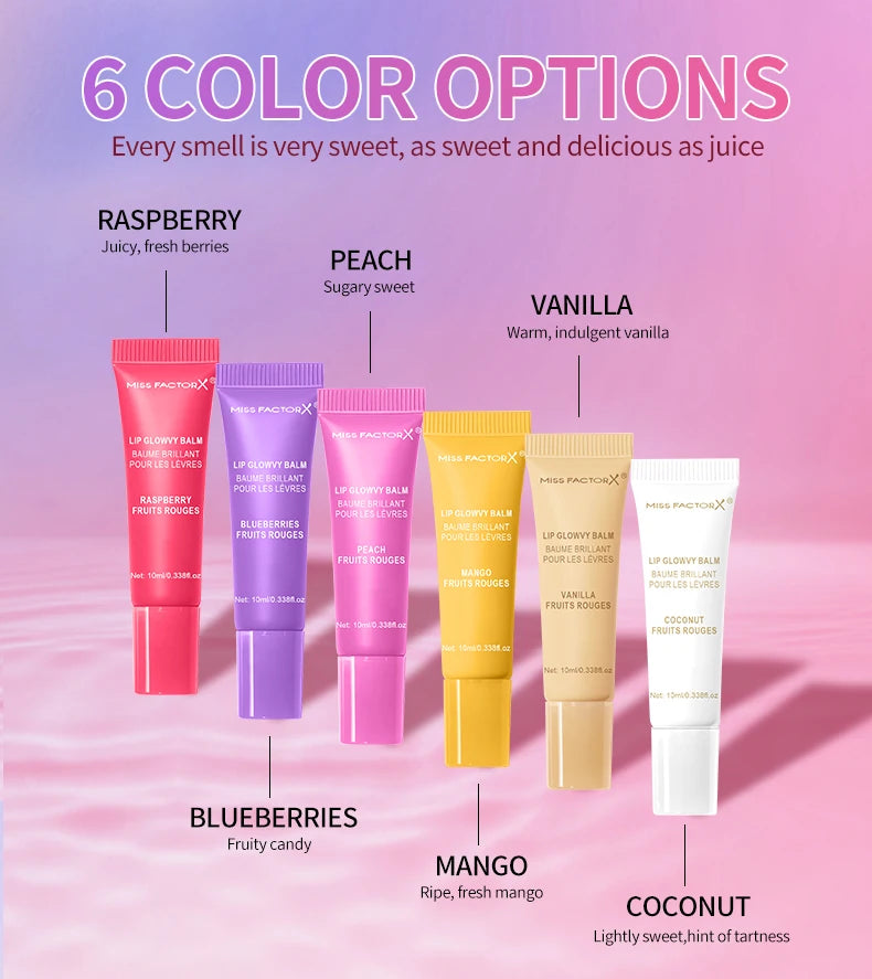 6-Color Lace Jelly Sparkling Lip Gloss Set