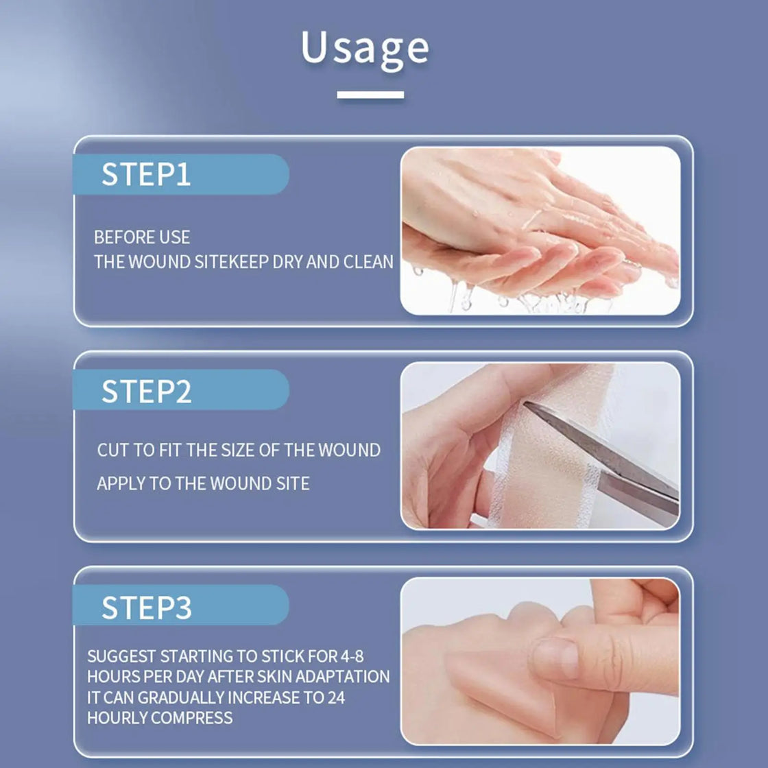 Comfortable use of Silicone Scar Sheets for ultra-thin scar treatment on different skin types.