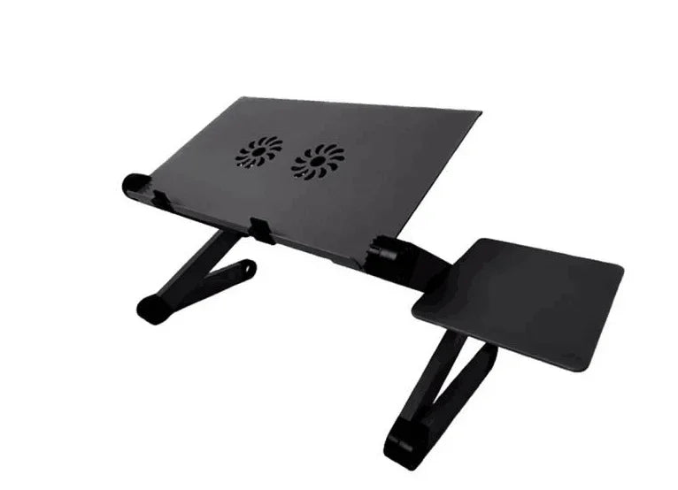 Aluminum Alloy Laptop Table Folding Notebook Desktop Stand With Cooling Fan Bed Laptop Tray Desk Study Desk Bed Office Bookshelf