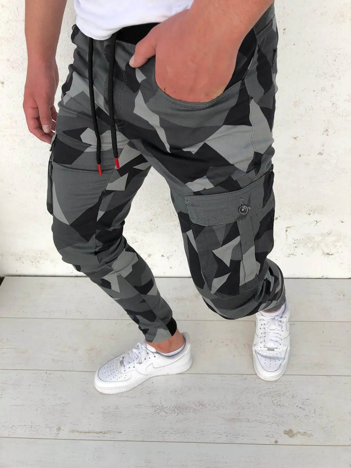 Fitshinling Athleisure Casual Men Pants Camouflage Long Trousers Male Clothing