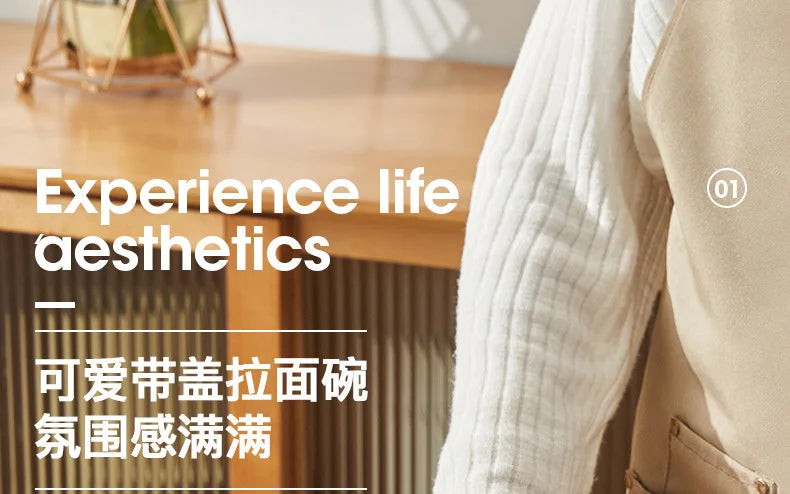 Anime Instant Noodle Bowl Line Friends Kawaii Girl Soup Bowl Portable Ceramic Rice Bowl Surrounding Good Looks Decorate Gift