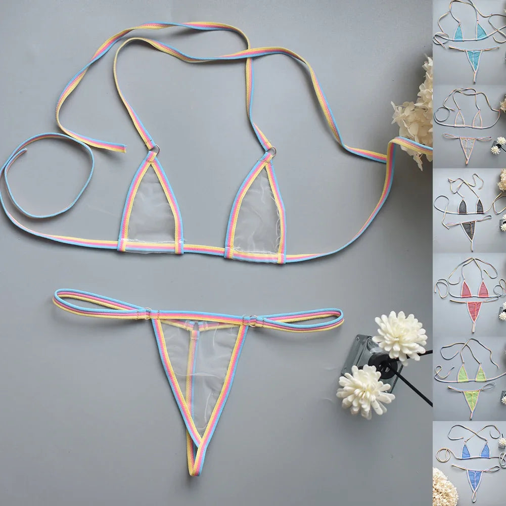 Women’s Sexy Sheer Bikini Lingerie Set