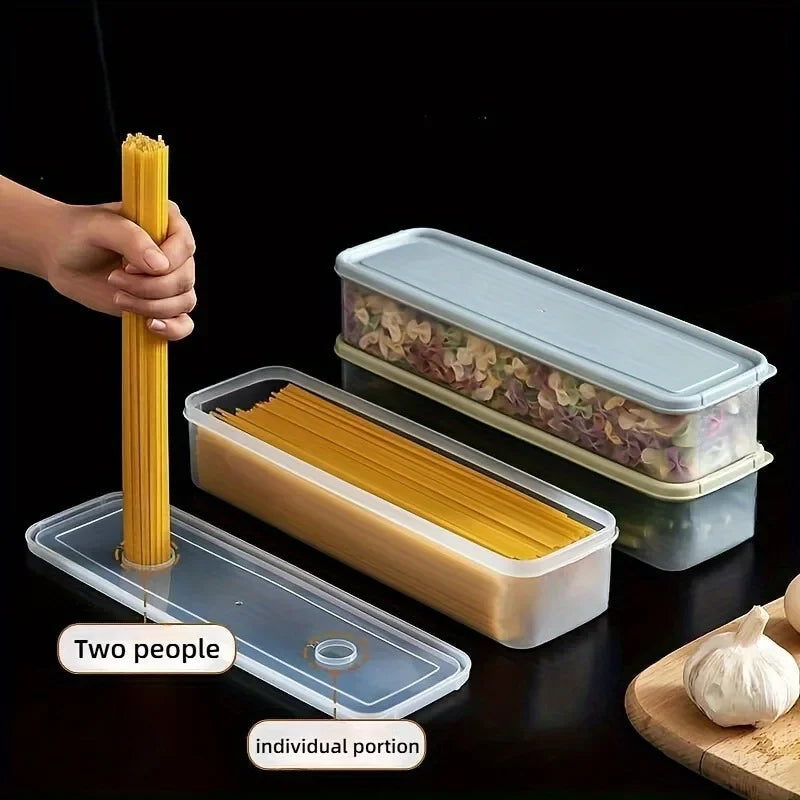 2/4 Pcs Long Rectangular Food Storage Containers Plastic Reusable Refrigerator Organizer Boxes Kitchen Accessories