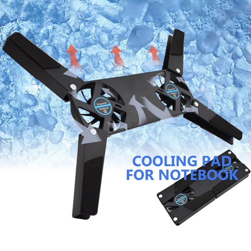 Dual Fan USB Laptop Cooling Pad Stand
