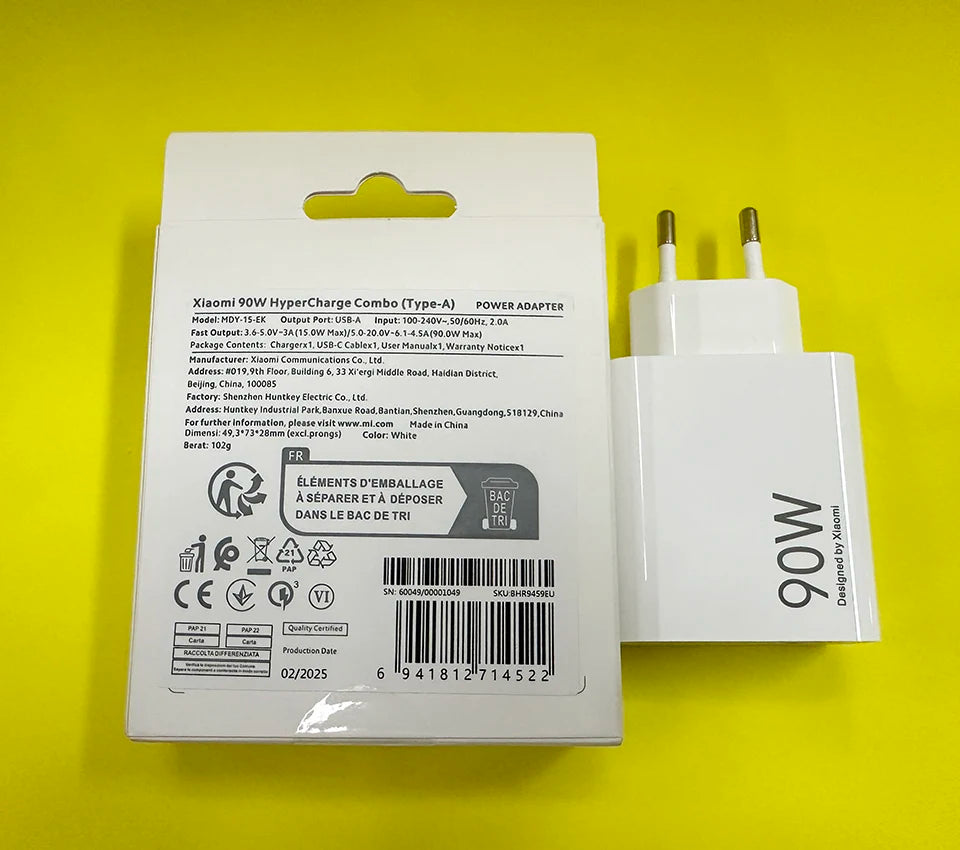 Xiaomi Charger 90w Usb C Hyper Fast Charge 90 Watt Super Chargers Xiao Mi Turbo 4 Poco F7 Pro X7 15 Ultra 14 13 Redmi Note 12