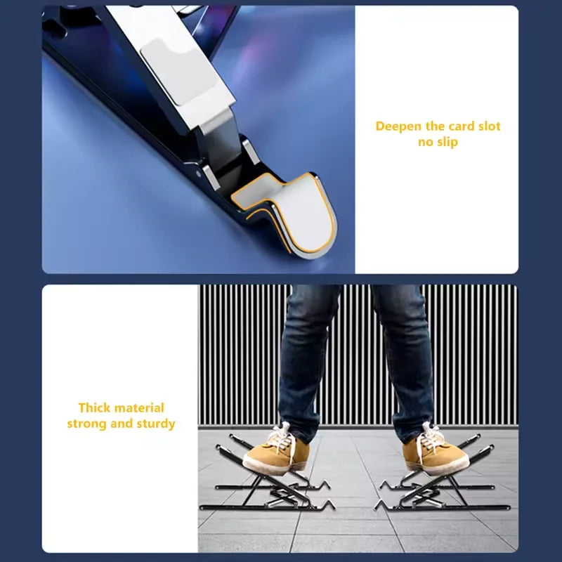 Laptop Base Stand Cooler Portable Foldable Notebook Stand with 4 Cooling Fan for 11-17.3 Devices Anti-slip