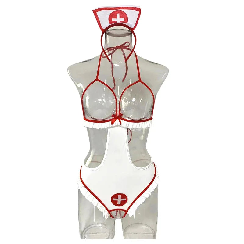 Sexy Cutout One-Piece Lingerie Costume