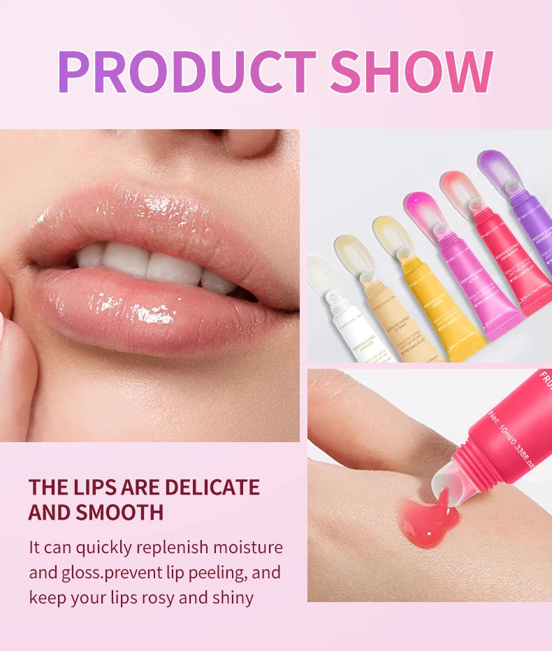 6-Color Lace Jelly Sparkling Lip Gloss Set