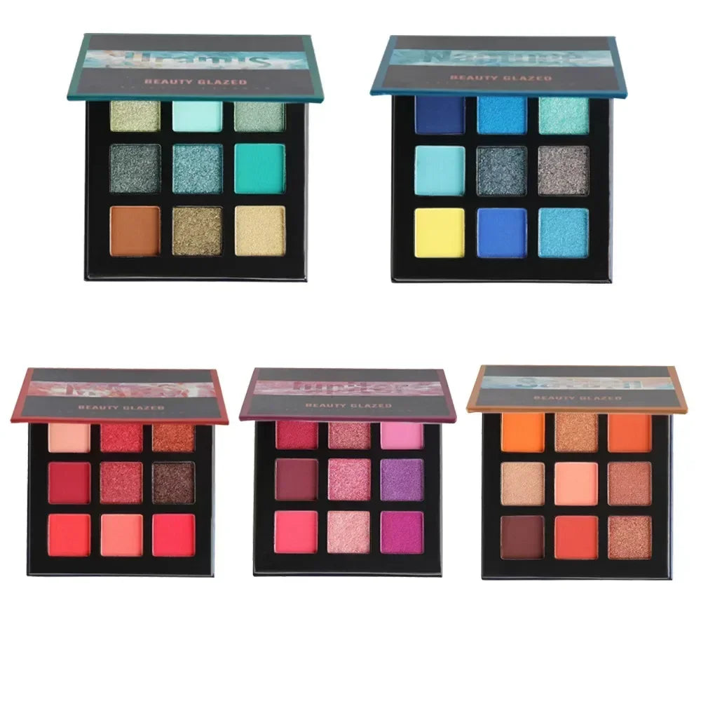 Beauty Glazed 9-Color Shimmer Matte Eyeshadow Palette