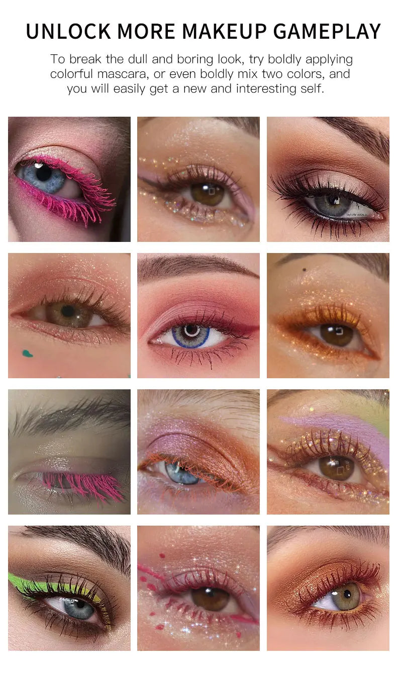 Multicolor Waterproof Curl-Extending Mascara Set