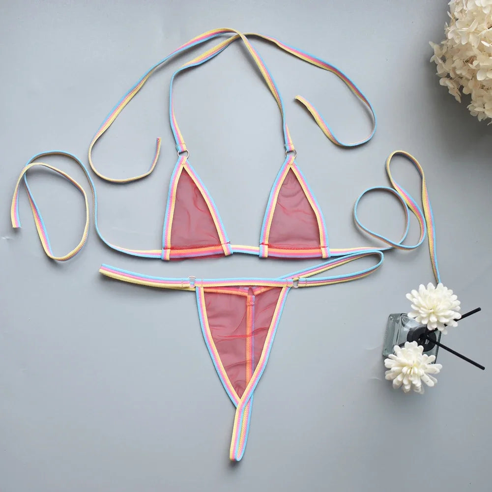 Women’s Sexy Sheer Bikini Lingerie Set