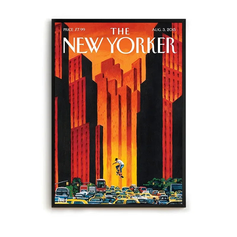 MINISO The New Yorker Paintings for Bedroom Decoration Home Decor Room Decors Aesthetic Pinterest Anime Wall Art Canvas Paint