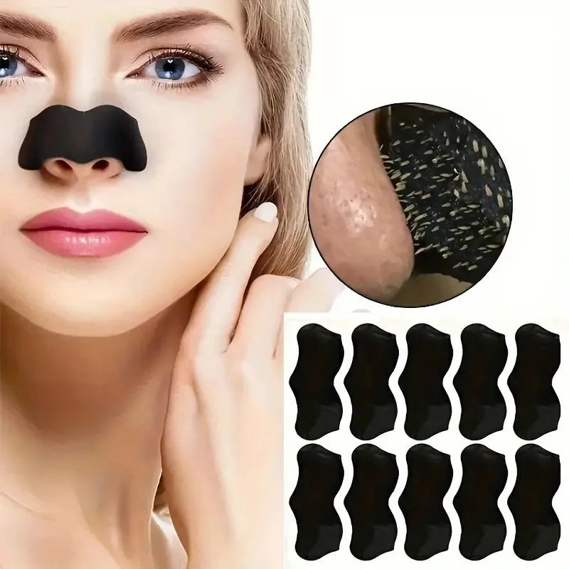 Effective removal with 100PCS Premium Bamboo Charcoal Nose Strips to tackle blackheads.