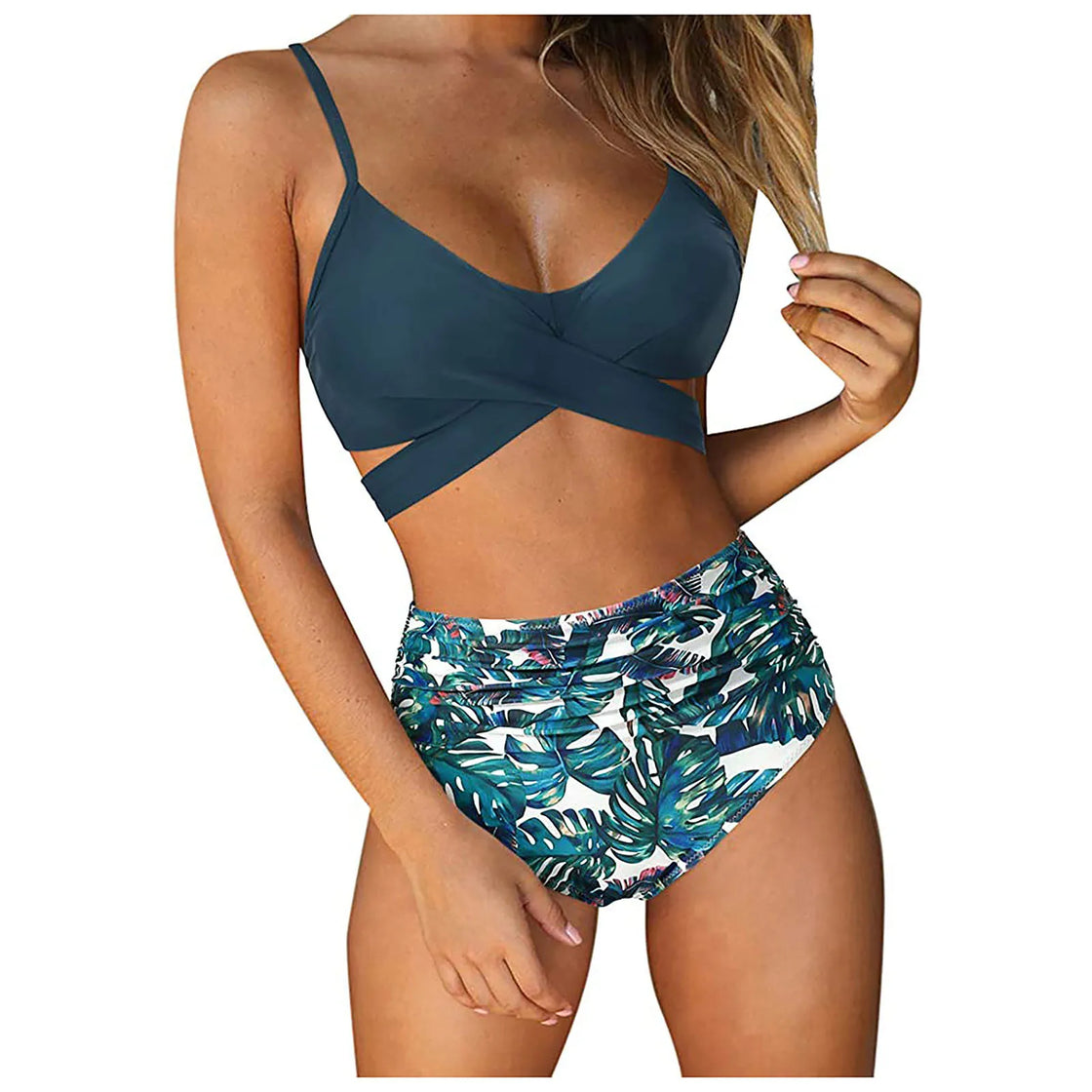 High Waisted Floral Bikini Set