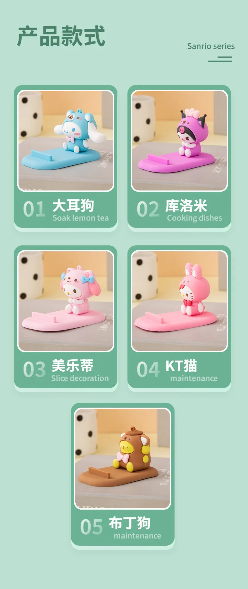 Lovely Hello Kitty phone holder ideal for any fan, combining functionality with a cute aesthetic.