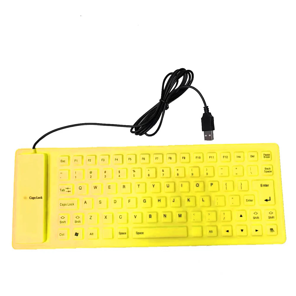 Portable Mini Keyboard 85 Keys Flexible Waterproof Soft Silicone Gaming Keyboard