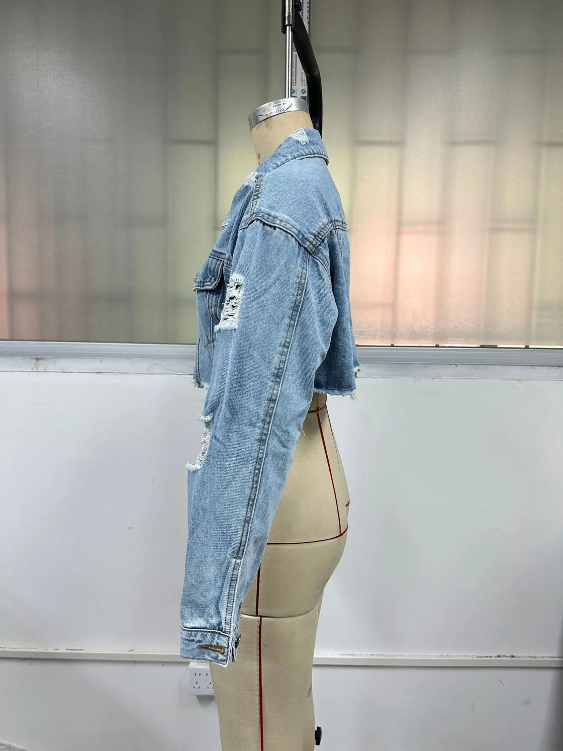 Women's clothing European and American INS casual versatile short fashion denim short jacket