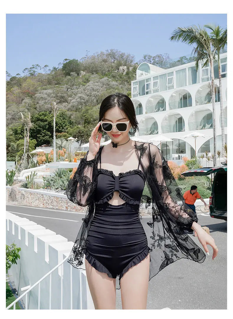 Bikini Set Women Backless 2 Pcs Fit High Waist Swimwear Korean Style Female Chic Cozy Holiday Simple Elegant Sexy Beach Wear New