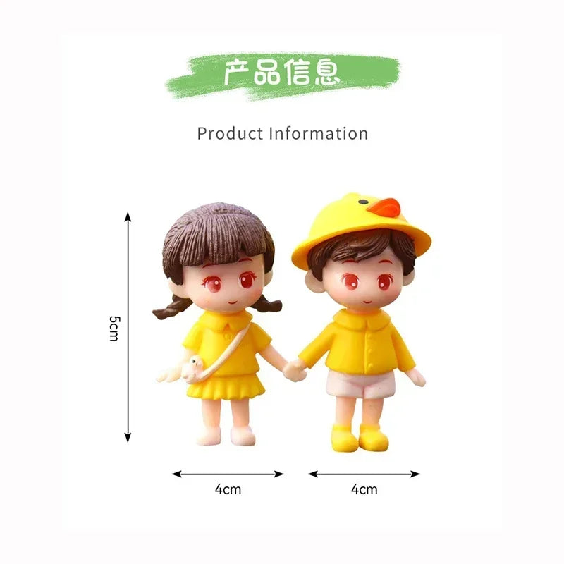 Car Accessories Interior Woman Ornament Cute Creative Desktop Couple Valentine's Day Present Car Center Console Decoration