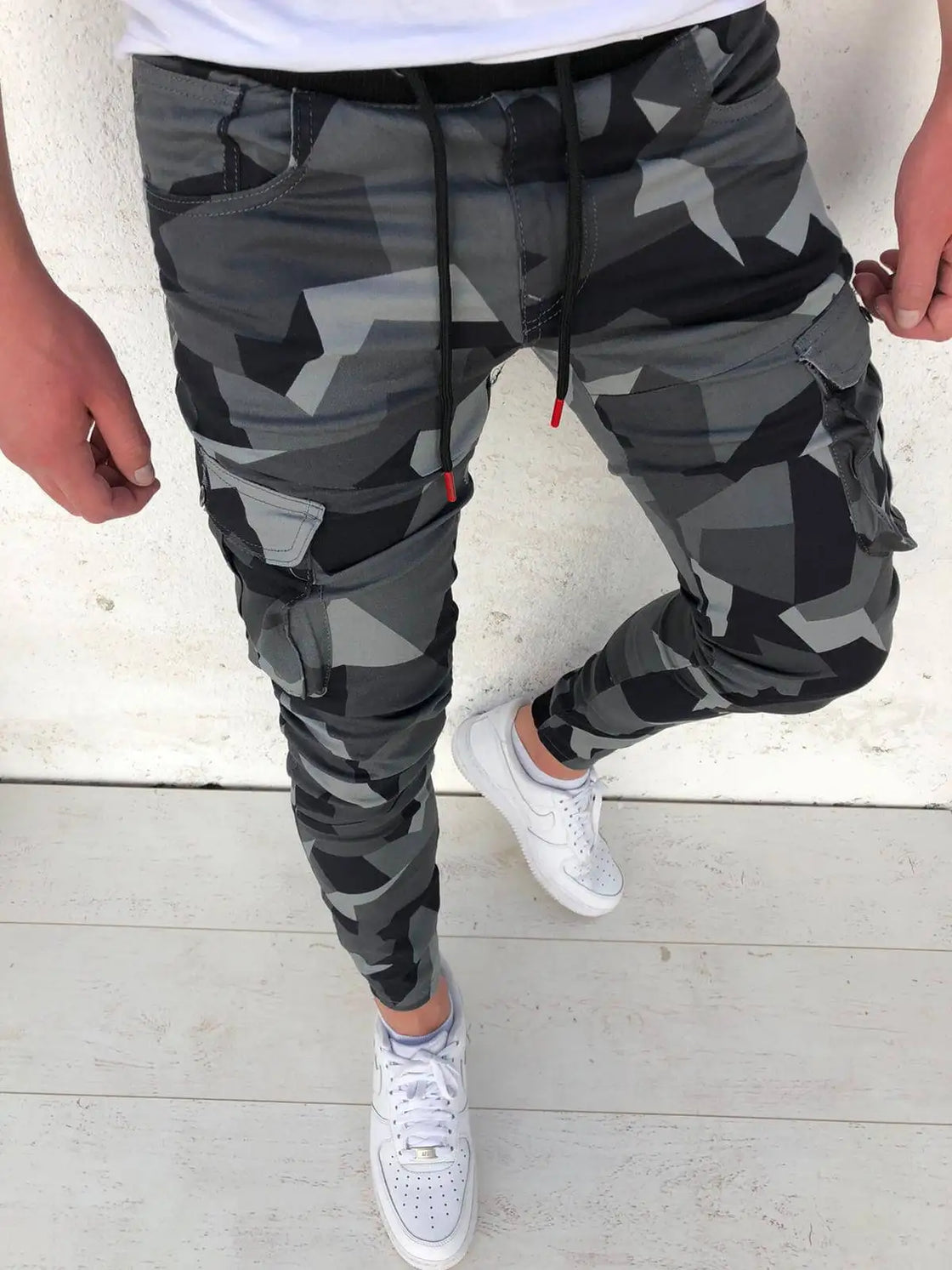 Fitshinling Athleisure Casual Men Pants Camouflage Long Trousers Male Clothing