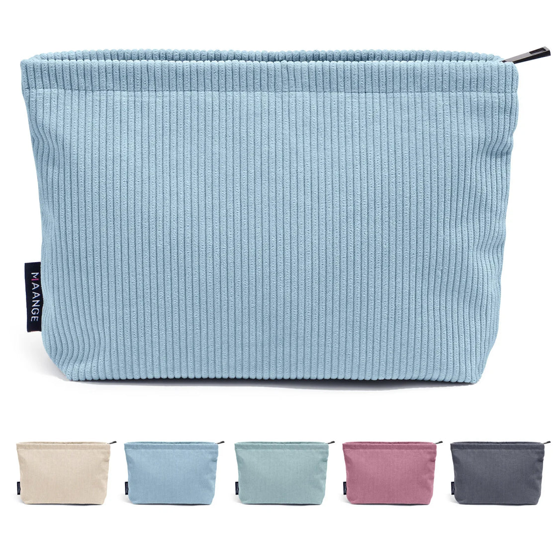 Corduroy Travel Makeup Bag Large Organizer