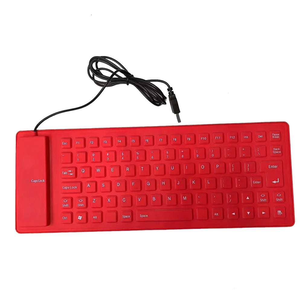 Portable Mini Keyboard 85 Keys Flexible Waterproof Soft Silicone Gaming Keyboard