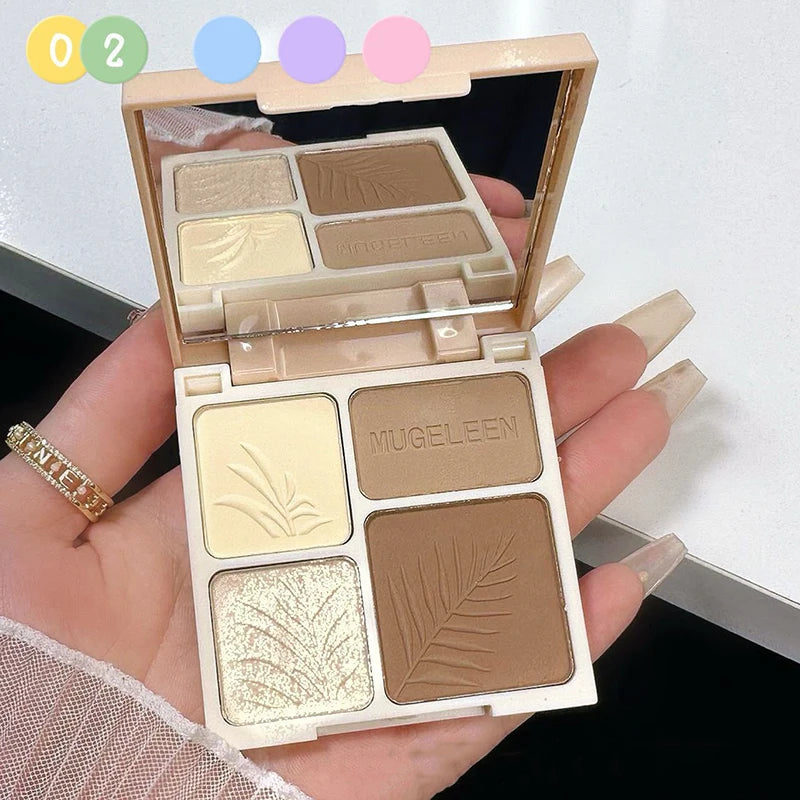 Multifunctional Contour Highlighter Palette Matte Bronzer