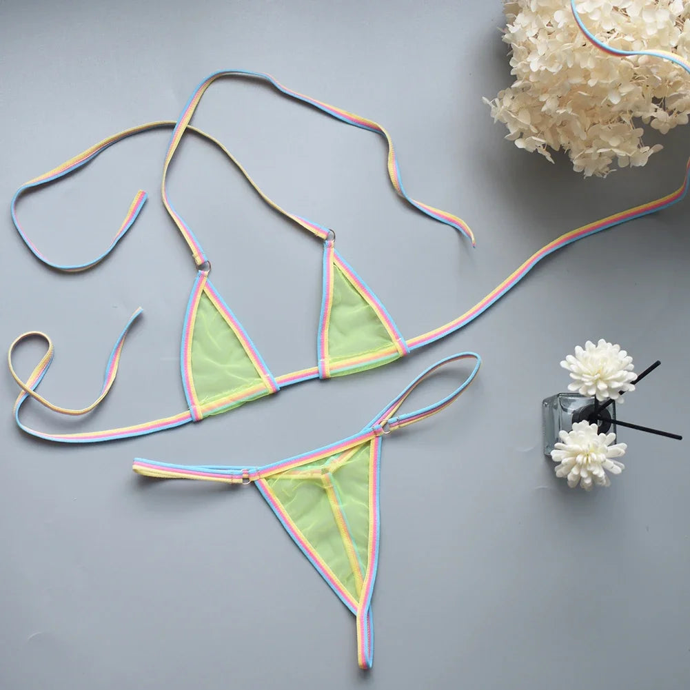 Women’s Sexy Sheer Bikini Lingerie Set