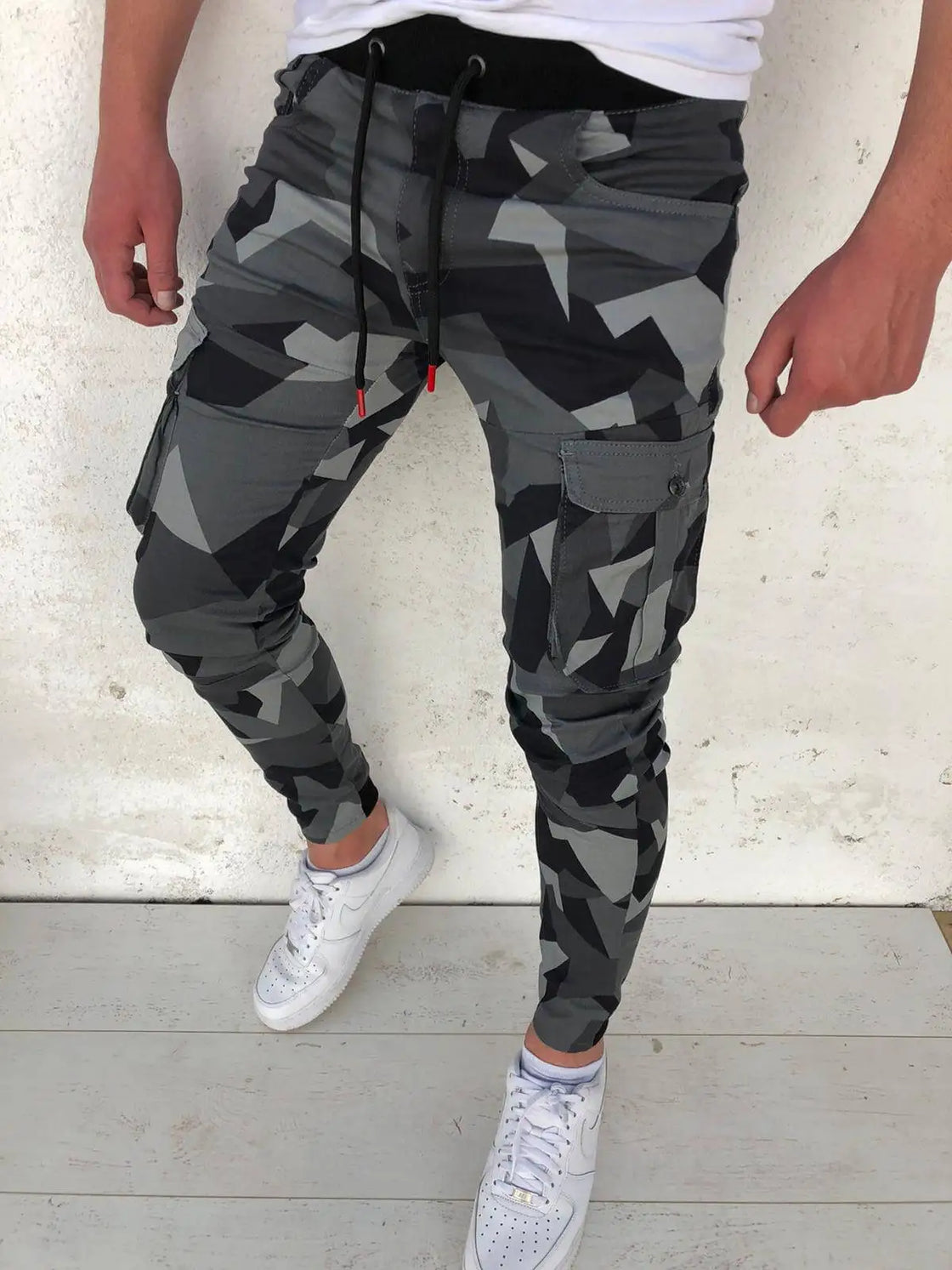 Fitshinling Athleisure Casual Men Pants Camouflage Long Trousers Male Clothing