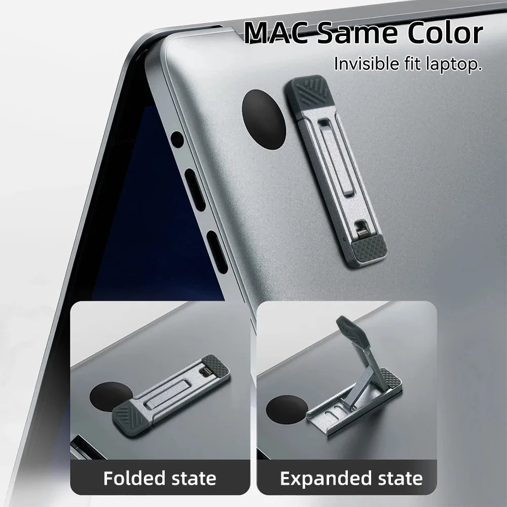 Portable Laptop Stand Aluminum Alloy Mini Folding Holder  2PCS Adjustment Notebook Bracket Accessories for Macbook Cell Phone
