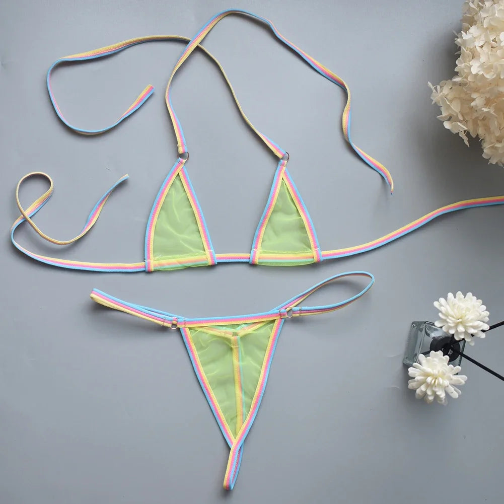 Women’s Sexy Sheer Bikini Lingerie Set
