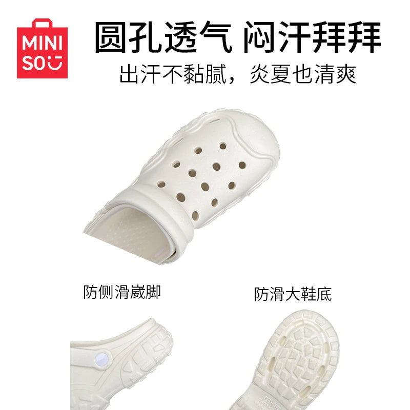 MINISO Comfortable Outdoor Casual Beach Sandals Wear-Resistant Anti-Slip Breathable Clog Shoes Anime Themed Toys And Hobbies