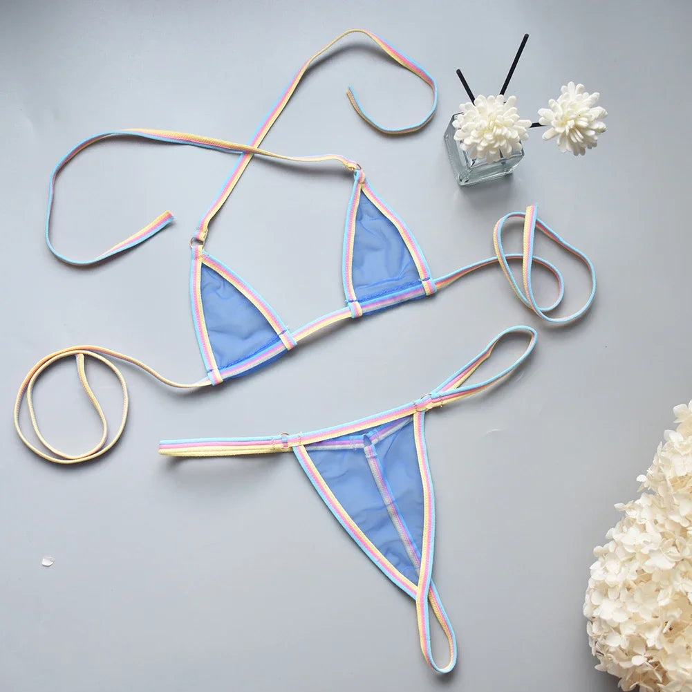 Women’s Sexy Sheer Bikini Lingerie Set