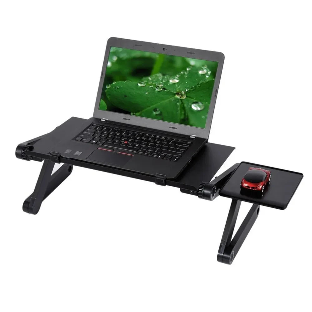 Aluminum Alloy Laptop Table Folding Notebook Desktop Stand With Cooling Fan Bed Laptop Tray Desk Study Desk Bed Office Bookshelf