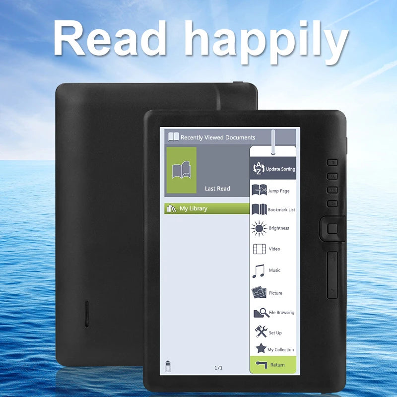Portable Electronic Book 7 inch eBook Ereader Colorful HD Screen 800x480 E-books Reader Digital Book Read E‑book 4GB/16GB/32GB