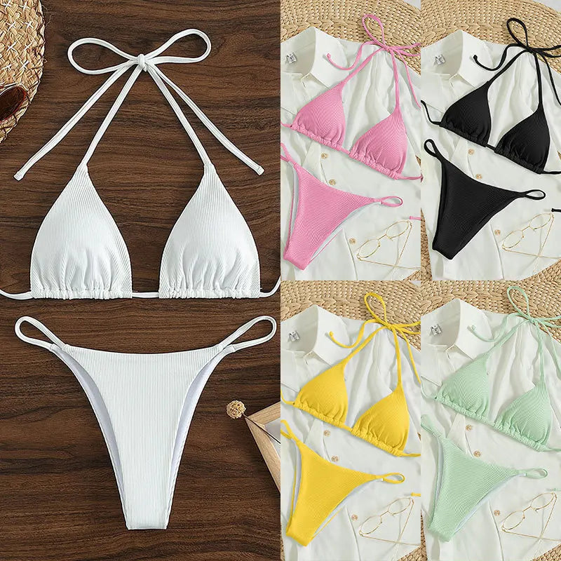 Push Up Thong Bikini Set