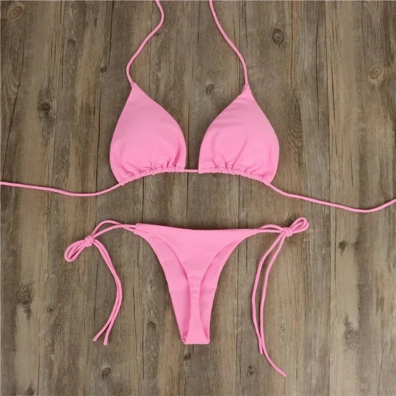 Push Up Thong Bikini Set