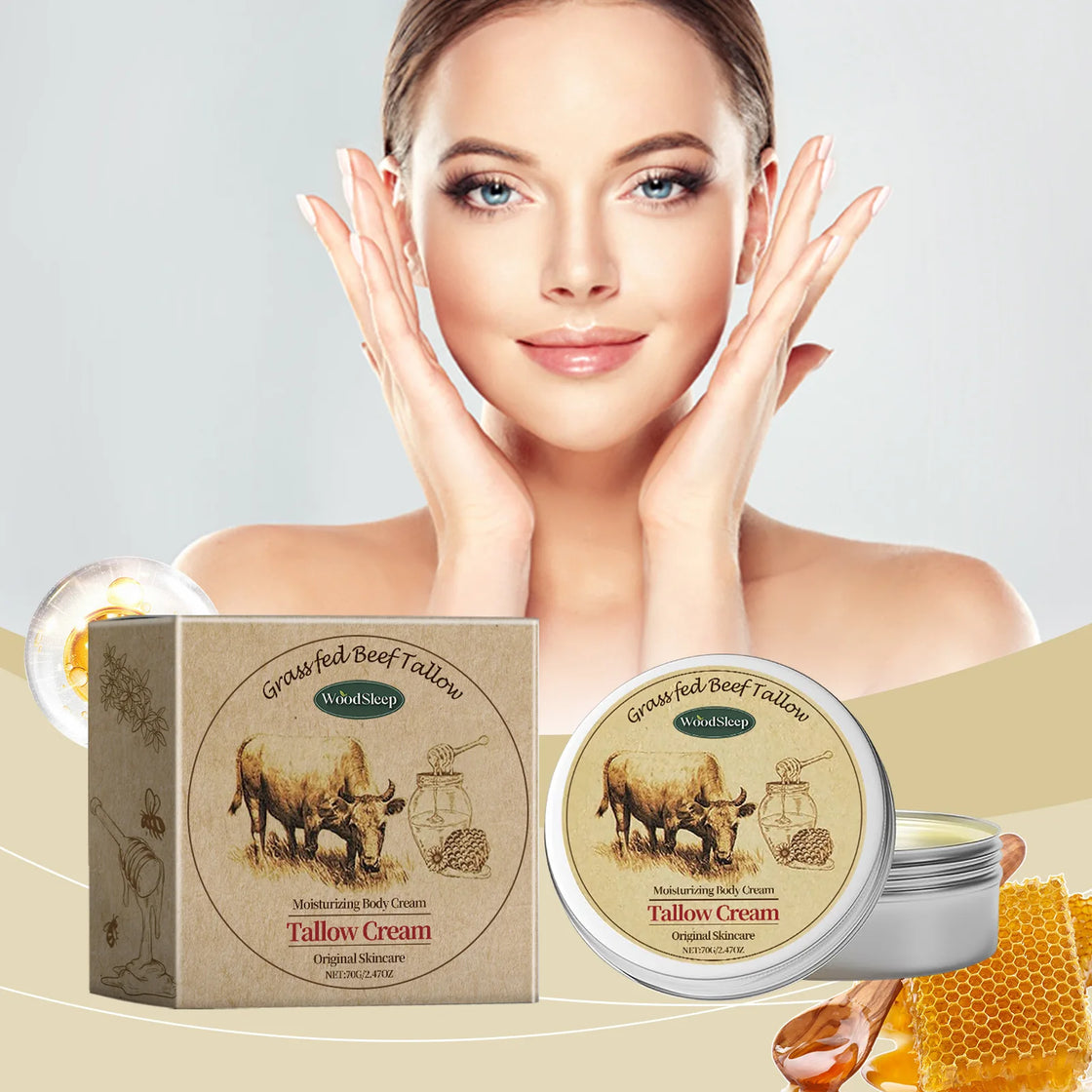 Beef Tallow Moisturizing Face Cream Body Lotion Facial Sensitive Redness Repair Soothing Shrink Pore Nourishing Soften Skin Care