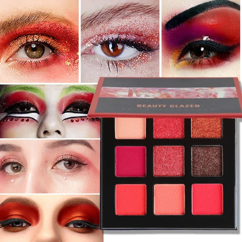 Beauty Glazed 9-Color Shimmer Matte Eyeshadow Palette