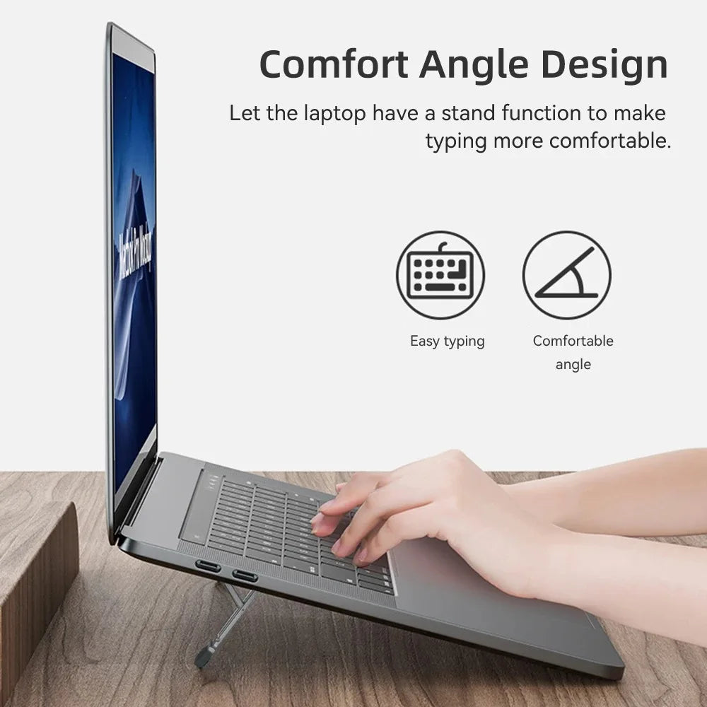 Portable Laptop Stand Aluminum Alloy Mini Folding Holder  2PCS Adjustment Notebook Bracket Accessories for Macbook Cell Phone