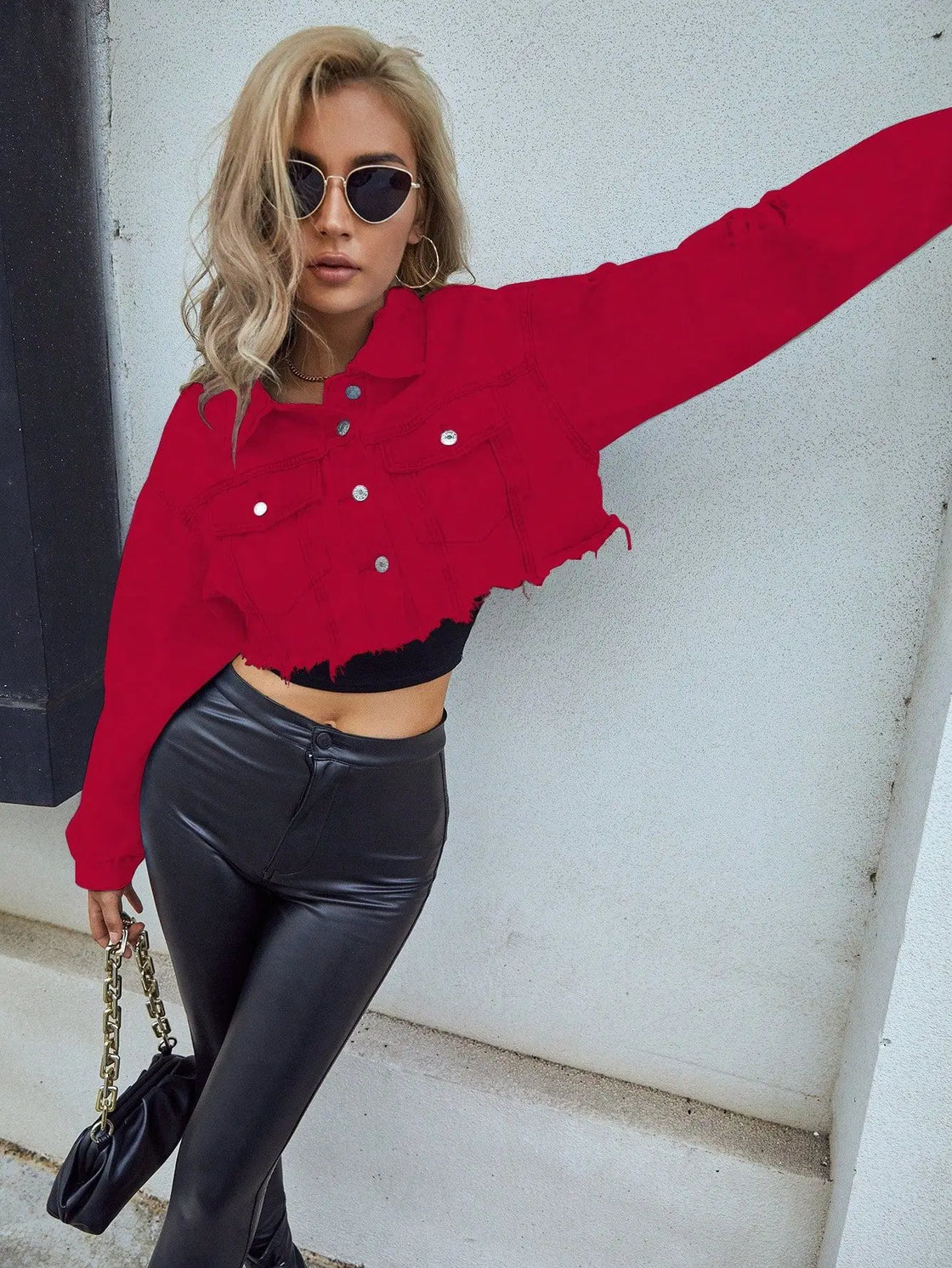 Women's clothing European and American INS casual versatile short fashion denim short jacket