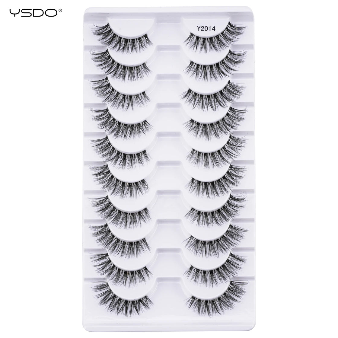YSDO 10 Pairs 3D Mink Reusable Wispy Lashes