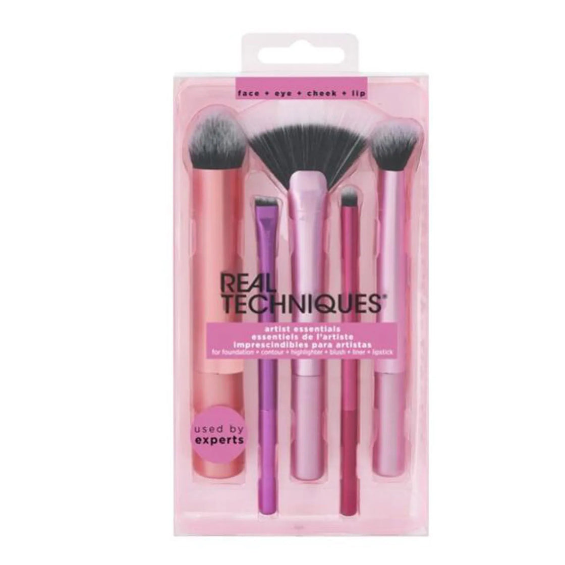 Eco-Friendly Vegan Makeup Brush Kit - Synthetic Hair Cosmetic Tools for Foundation/Blush/Eyeshadow (Travel Set)