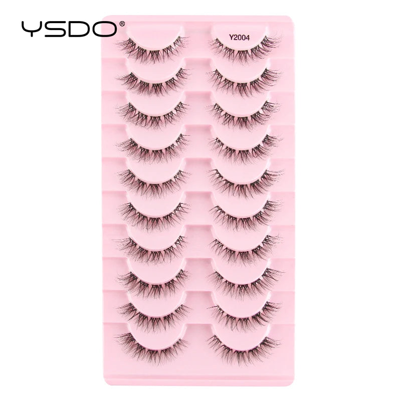 YSDO 10 Pairs 3D Mink Reusable Wispy Lashes