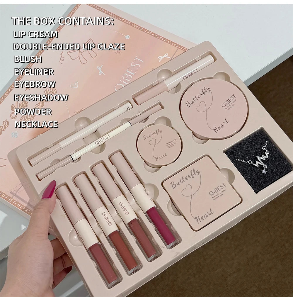 QIBEST 4PC Face Makeup Gift Set