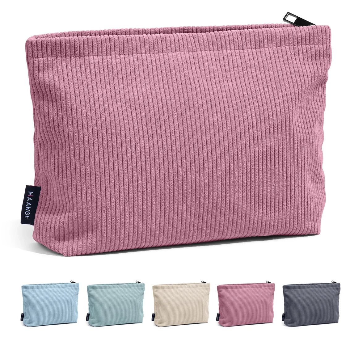 Corduroy Travel Makeup Bag Large Organizer