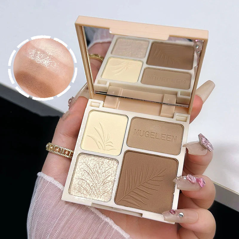 Multifunctional Contour Highlighter Palette Matte Bronzer