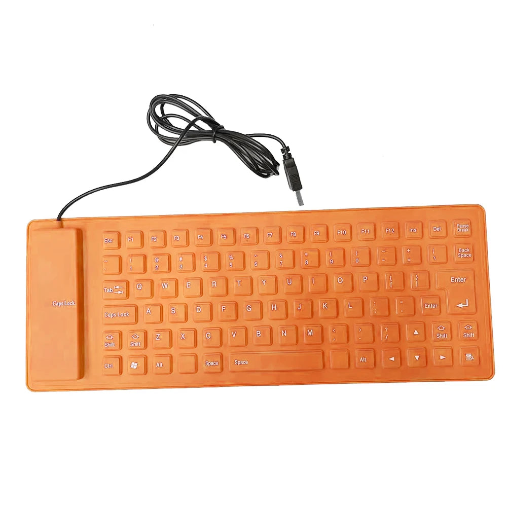 Portable Mini Keyboard 85 Keys Flexible Waterproof Soft Silicone Gaming Keyboard