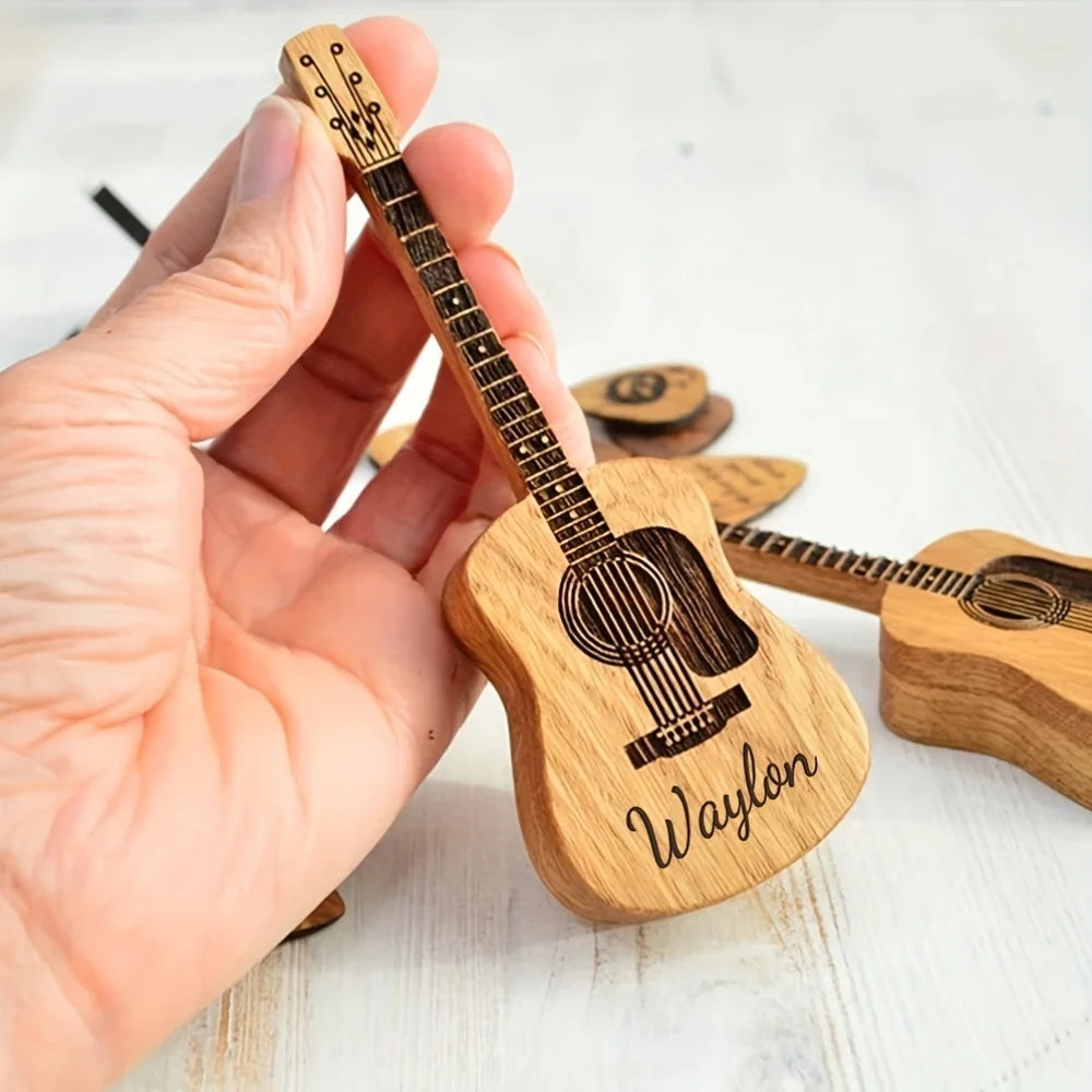 1 Guitar Lover Gift Set - Personalized Engraved Guitar Picks, Perfect for Anniversaries or Gifts for Father, Brothers or Friends